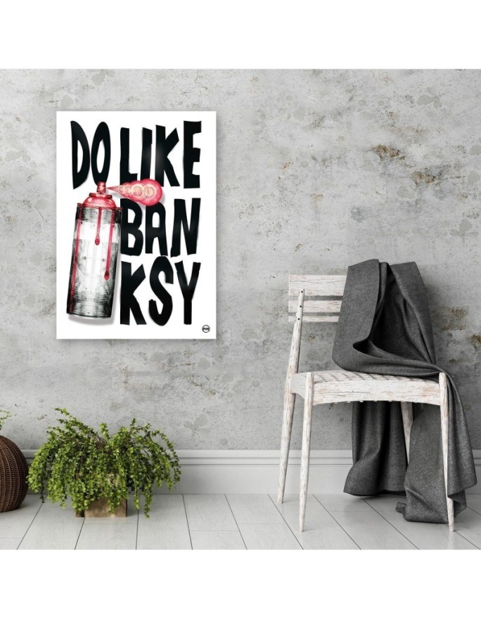 Obraz na ścianę Banksy napis i farba spray Rubiant | FEEBY