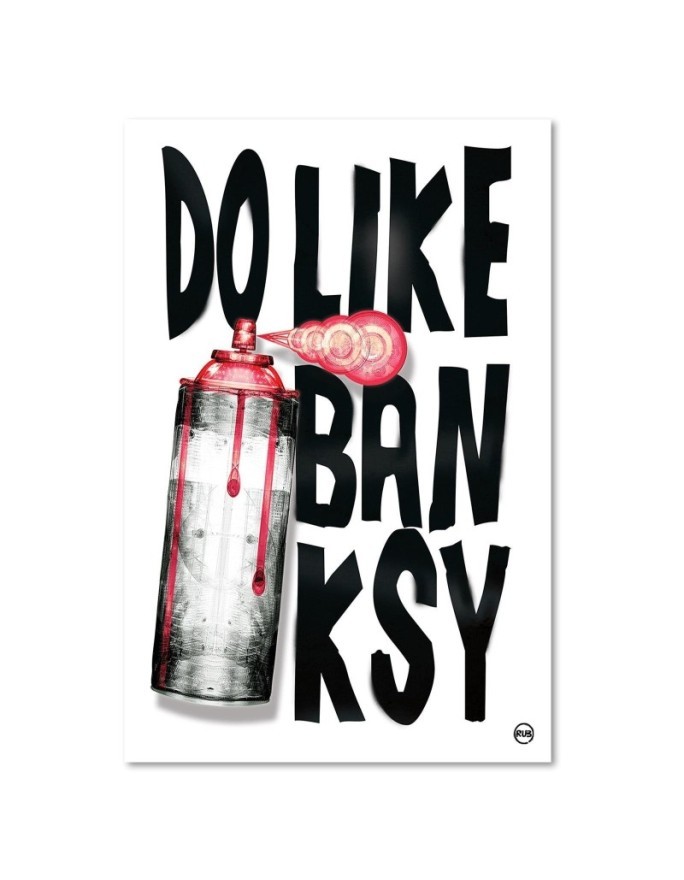 Obraz na ścianę Banksy napis i farba spray Rubiant | FEEBY