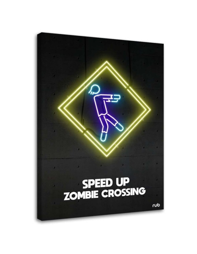 Obraz na płótnie dla nastolatka Zombie neon Rubiant | FEEBY