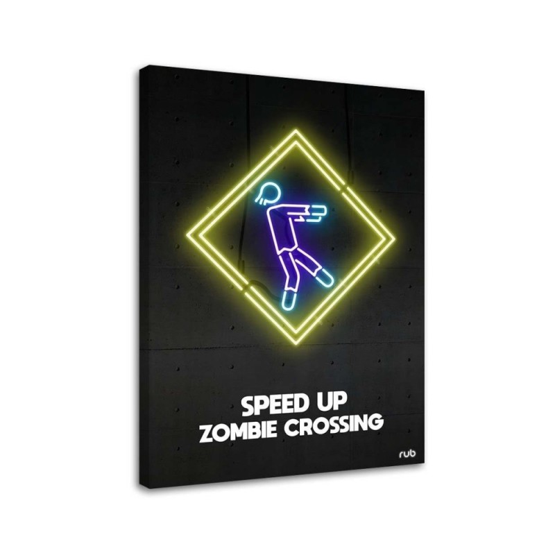 Obraz na płótnie dla nastolatka Zombie neon Rubiant | FEEBY