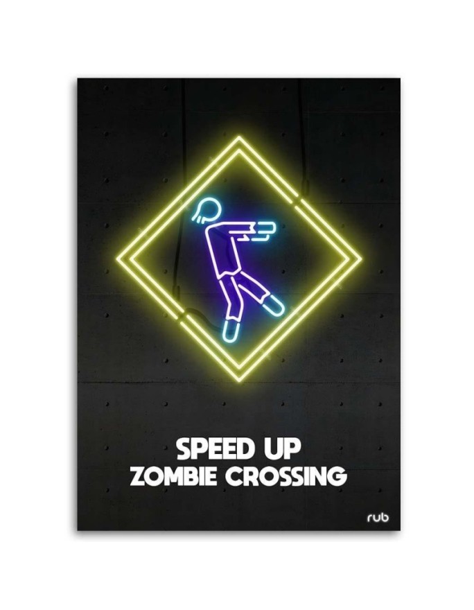 Obraz na płótnie dla nastolatka Zombie neon Rubiant | FEEBY