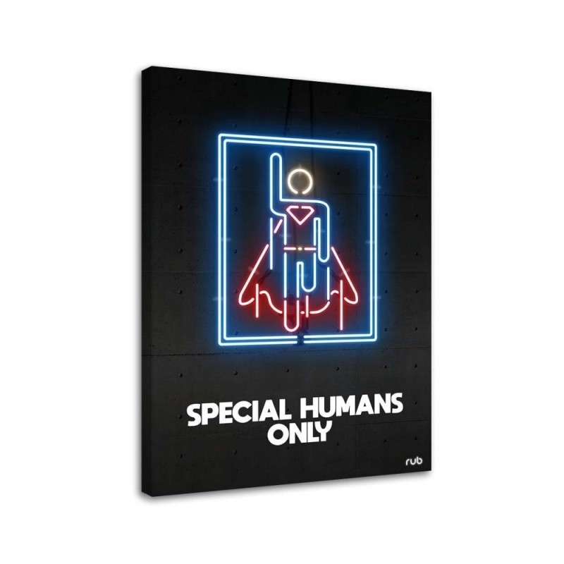 Obraz nowoczesny dla chłopca Superman neon Rubiant | FEEBY