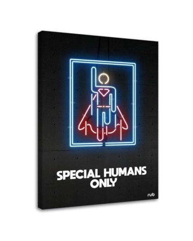 Canvas prints modern for boy Superman neon Rubiant | FEEBY