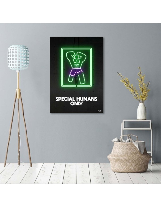 Hulk neon - obraz młodzieżowy na ścianę do pokoju Rubiant | FEEBY