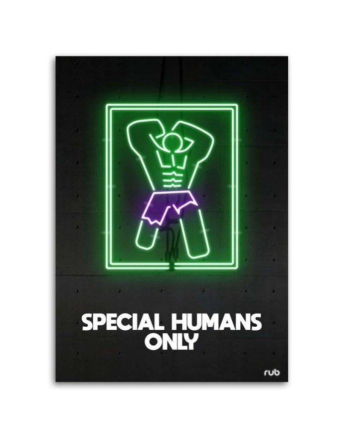 Hulk neon - obraz młodzieżowy na ścianę do pokoju Rubiant | FEEBY