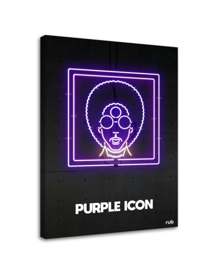Obrazy na ścianę do pokoju młodzieżowego Purple icon neon | FEEBY