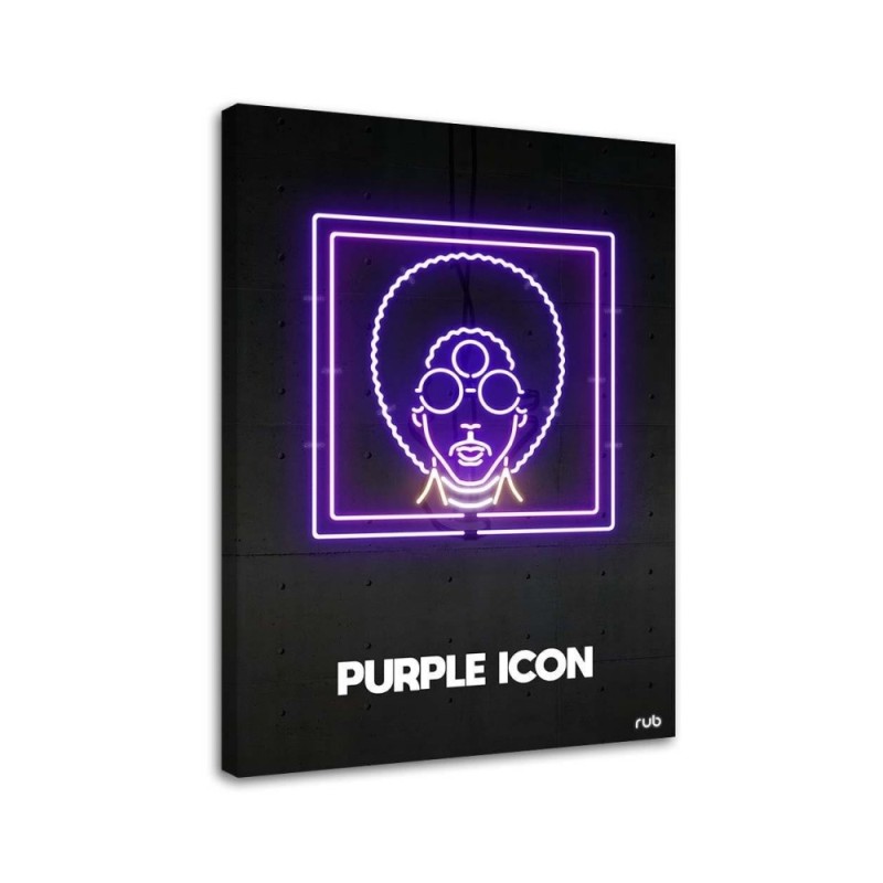 Obrazy na ścianę do pokoju młodzieżowego Purple icon neon | FEEBY