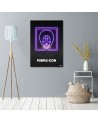 Obrazy na ścianę do pokoju młodzieżowego Purple icon neon | FEEBY