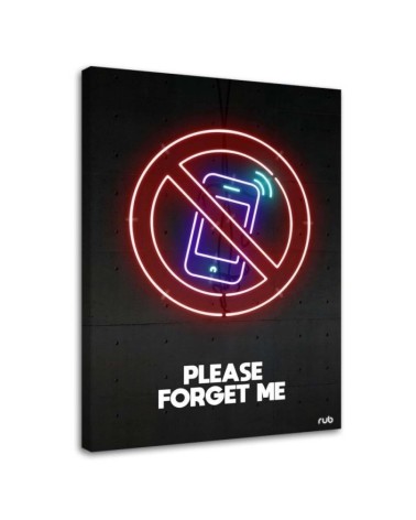 Neon phone Canvas painting for hallway Rubiant | FEEBY