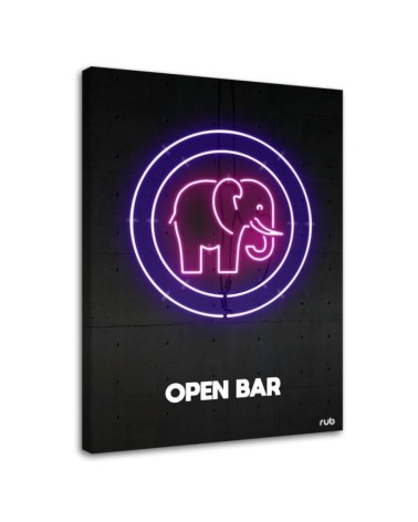 Neon elephant - painting so teenager room Rubiant | FEEBY