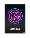 Neon elephant - painting so teenager room Rubiant | FEEBY