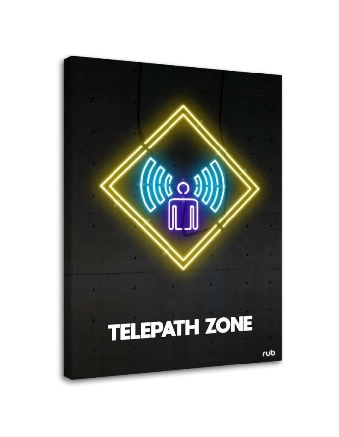 Obraz do biura na ścianę Telepatia neon Rubiant | FEEBY