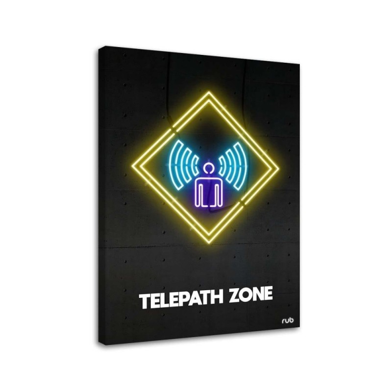 Obraz do biura na ścianę Telepatia neon Rubiant | FEEBY