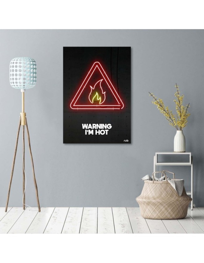 Fire neon - wall art painting for room Rubiant | FEEBY
