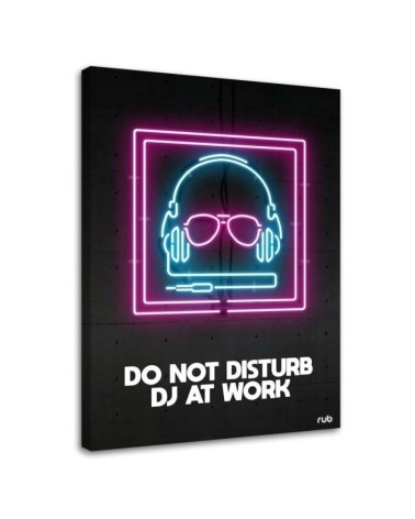 Neon headphones - wall painting for teenager's room | FEEBY