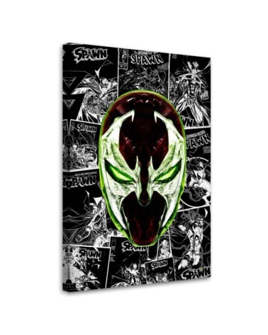 Green mask Canvas painting for youth room Rubiant | FEEBY