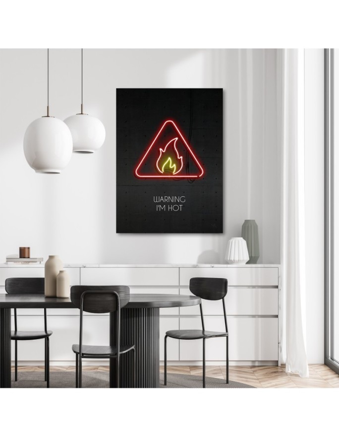 Modern canvas painting - Fire neon | FEEBY