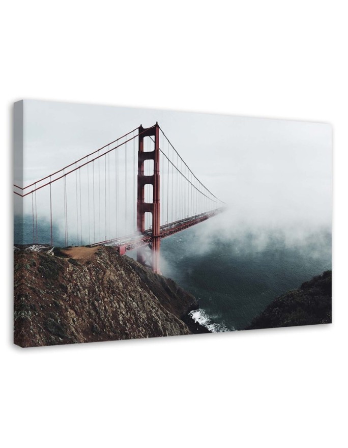 Golden Gate - wydruk na płótnie canvas na ścianę do salonu | FEEBY