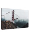 Golden Gate - canvas print for living room wall | FEEBY