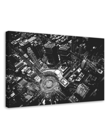 City - black and white Canvas painting for the wall to the living room | FEEBY