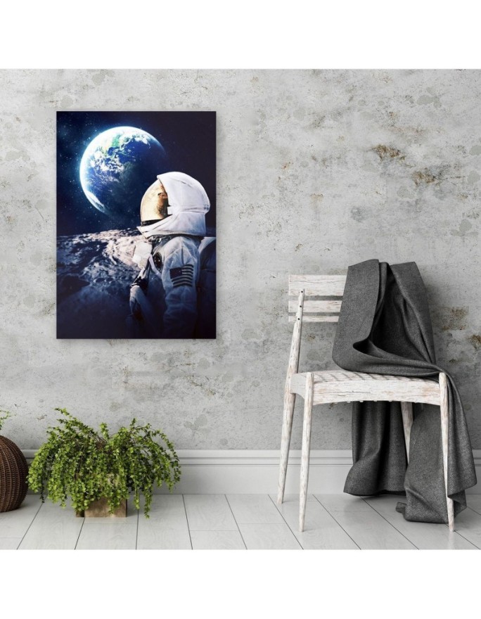 Obraz na ścianę Astronauta patrzący na Ziemie z kosmosu | FEEBY