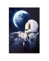 Obraz na ścianę Astronauta patrzący na Ziemie z kosmosu | FEEBY