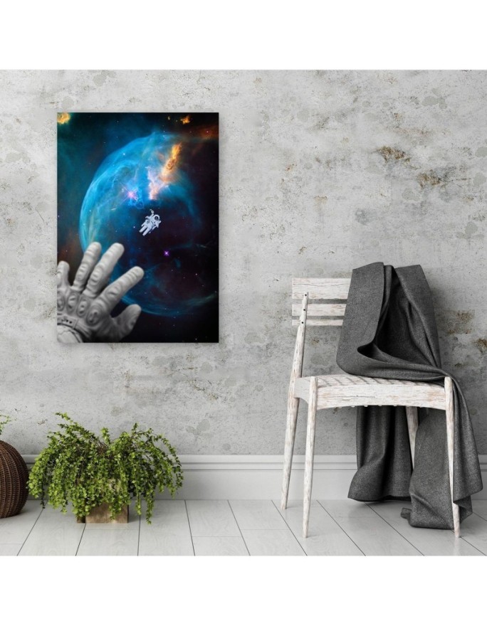 Obraz na płótnie canvas na ścianę Dłoń w kosmosie | FEEBY