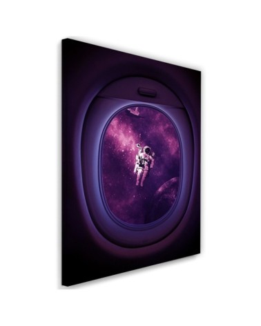 Cosmos wall art Canvas painting from the window in the aeroplane | FEEBY
