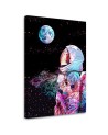 Obrazy na ścianę Neonowy Astronauta i widok na planete | FEEBY