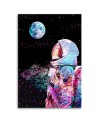 Obrazy na ścianę Neonowy Astronauta i widok na planete | FEEBY