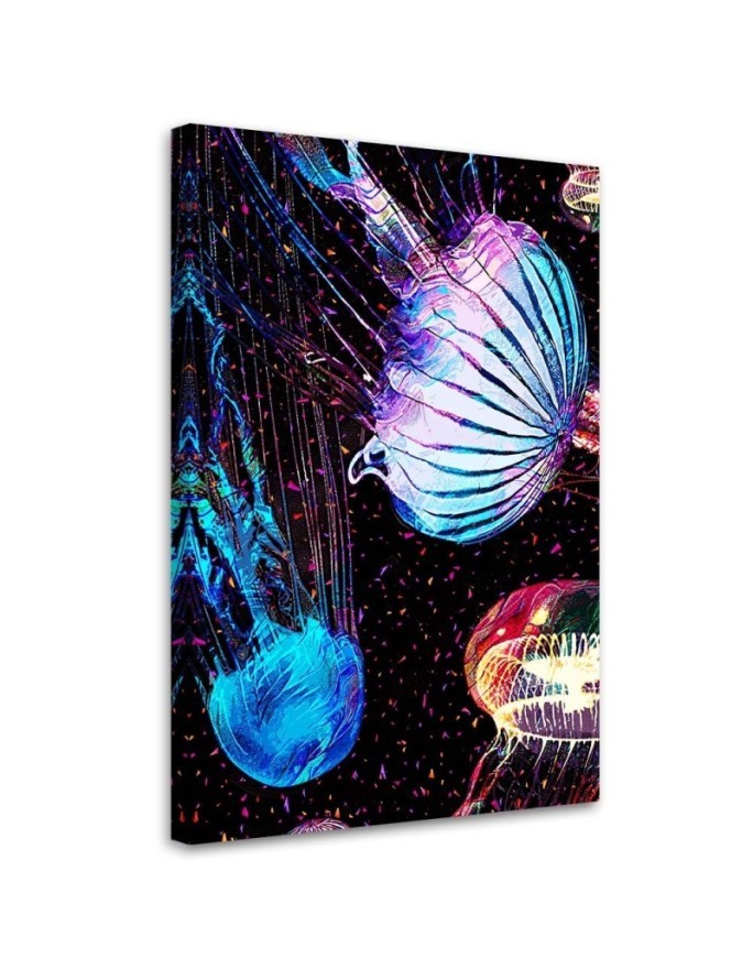 Meduzy - obraz neon na ścianę do pokoju dziecięcego | FEEBY