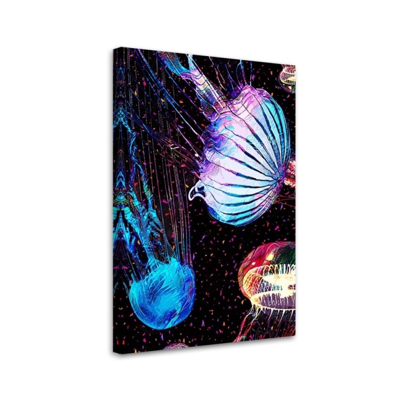 Meduzy - obraz neon na ścianę do pokoju dziecięcego | FEEBY