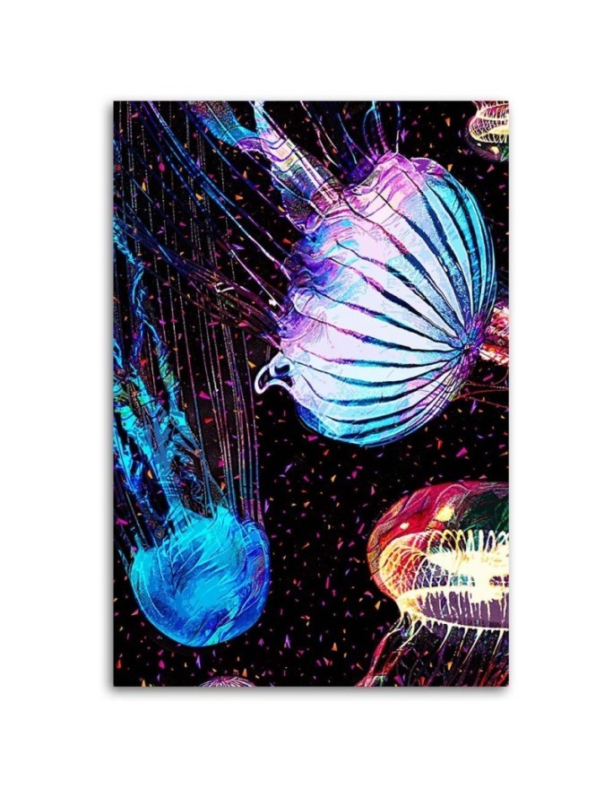 Meduzy - obraz neon na ścianę do pokoju dziecięcego | FEEBY