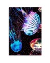 Meduzy - obraz neon na ścianę do pokoju dziecięcego | FEEBY