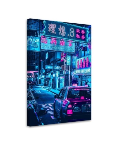 Modern Canvas painting for office, home Neon city | FEEBY