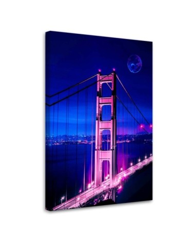 Canvas prints for living room Pink neon bridge Gab Fernando | FEEBY