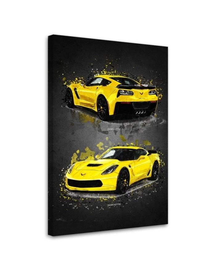 Obraz samochód Corvette do biura, garażu na ścianę | FEEBY