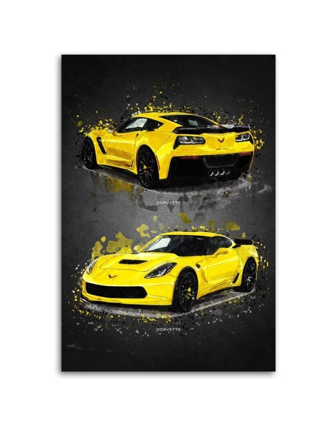 Obraz samochód Corvette do biura, garażu na ścianę | FEEBY