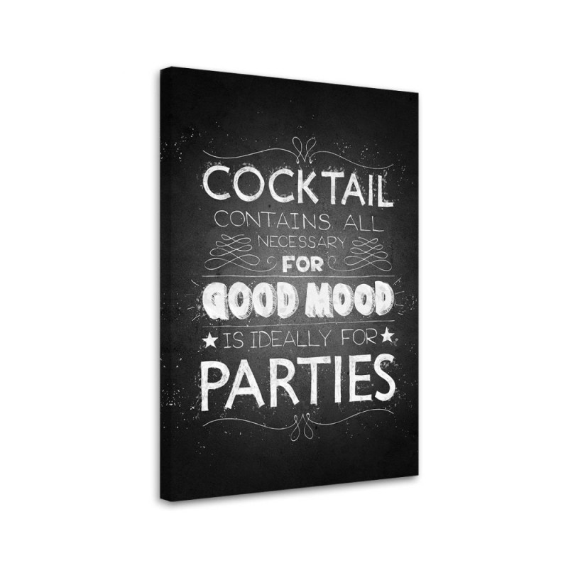 Obraz z napisem Coctail do kuchni, baru na ścianę | FEEBY