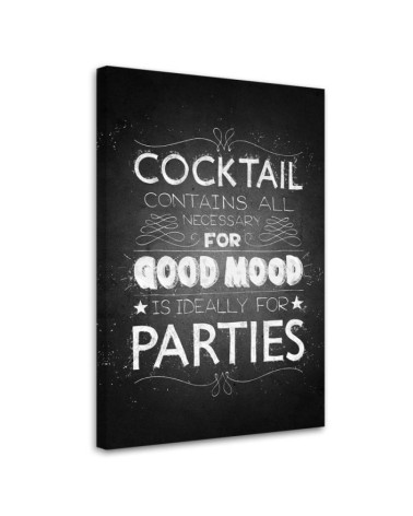 Canvas prints with inscription Coctail for kitchen, bar for wall | FEEBY