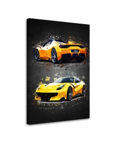 Ferrari - Car printed on canvas for office, study | FEEBY