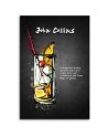 John Collins Gab Fernando cocktail wall art Canvas prints | FEEBY