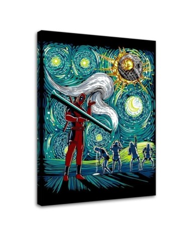 Modern Canvas painting for a boy's room Scene from Deadpool DDJVigo | FEEBY