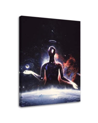 Youth wall art painting Character in space by Barrett Biggers | FEEBY