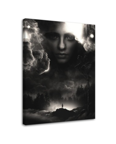 Digital art painting for wall Face of a woman in the sky | FEEBY
