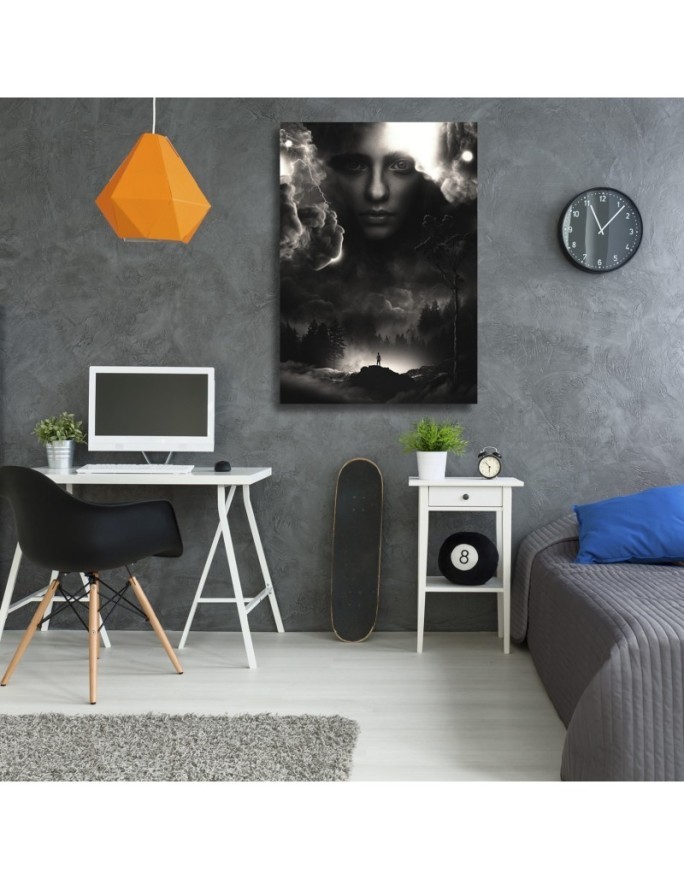 Obraz digital art na ścianę Twarz kobiety w niebie | FEEBY