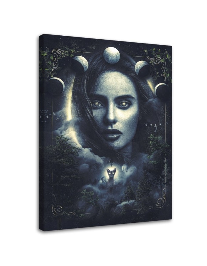 Obraz digital art Kobieta wśród planet Barrett Biggers | FEEBY