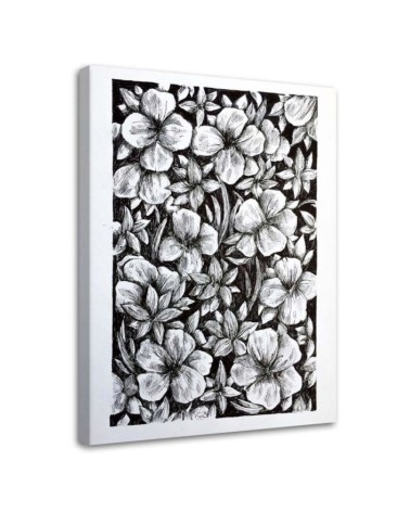 Digital wall art painting for wall Sketched flowers | FEEBY