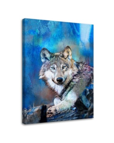 Canvas prints for the office on canvas Wolf against the sky | FEEBY