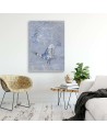 Canvas prints for modern living room Bird on blue background | FEEBY